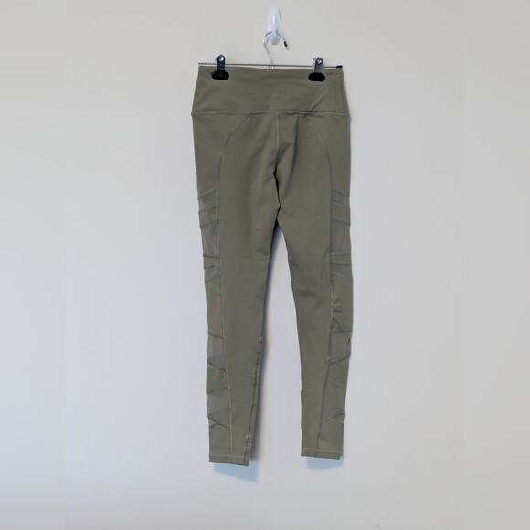 NWOT Victoria's Secret Sport Green Knockout Mesh Sheer Stripes Leggings, Sz S - Picture 3 of 7